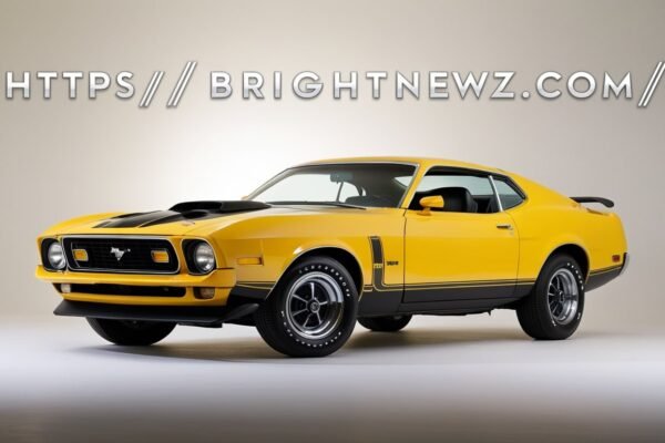 1972 Mustang Mach 1 Canary Yellow Black Louvers