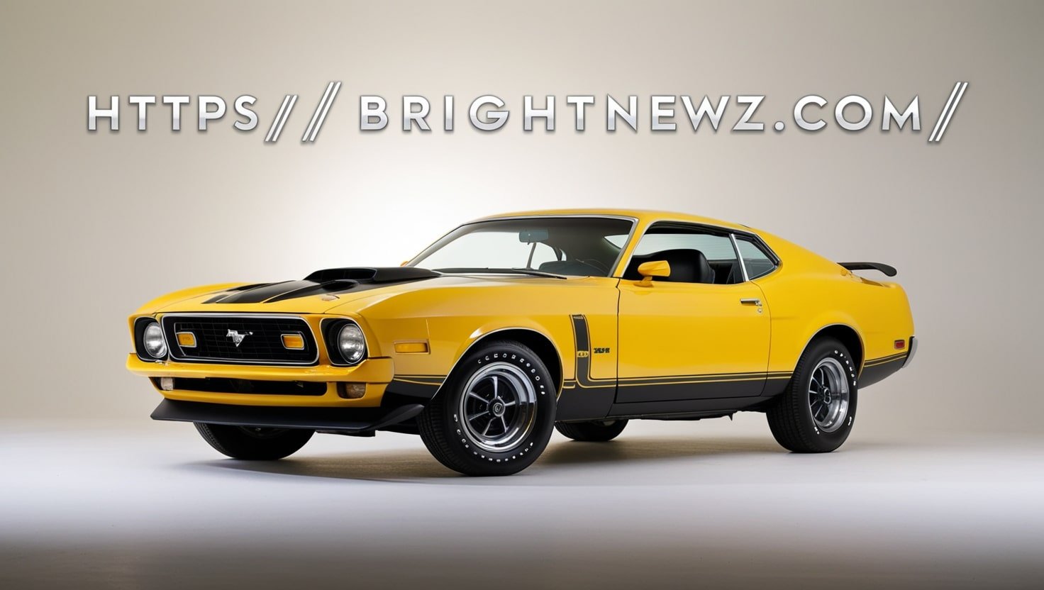 1972 Mustang Mach 1 Canary Yellow Black Louvers