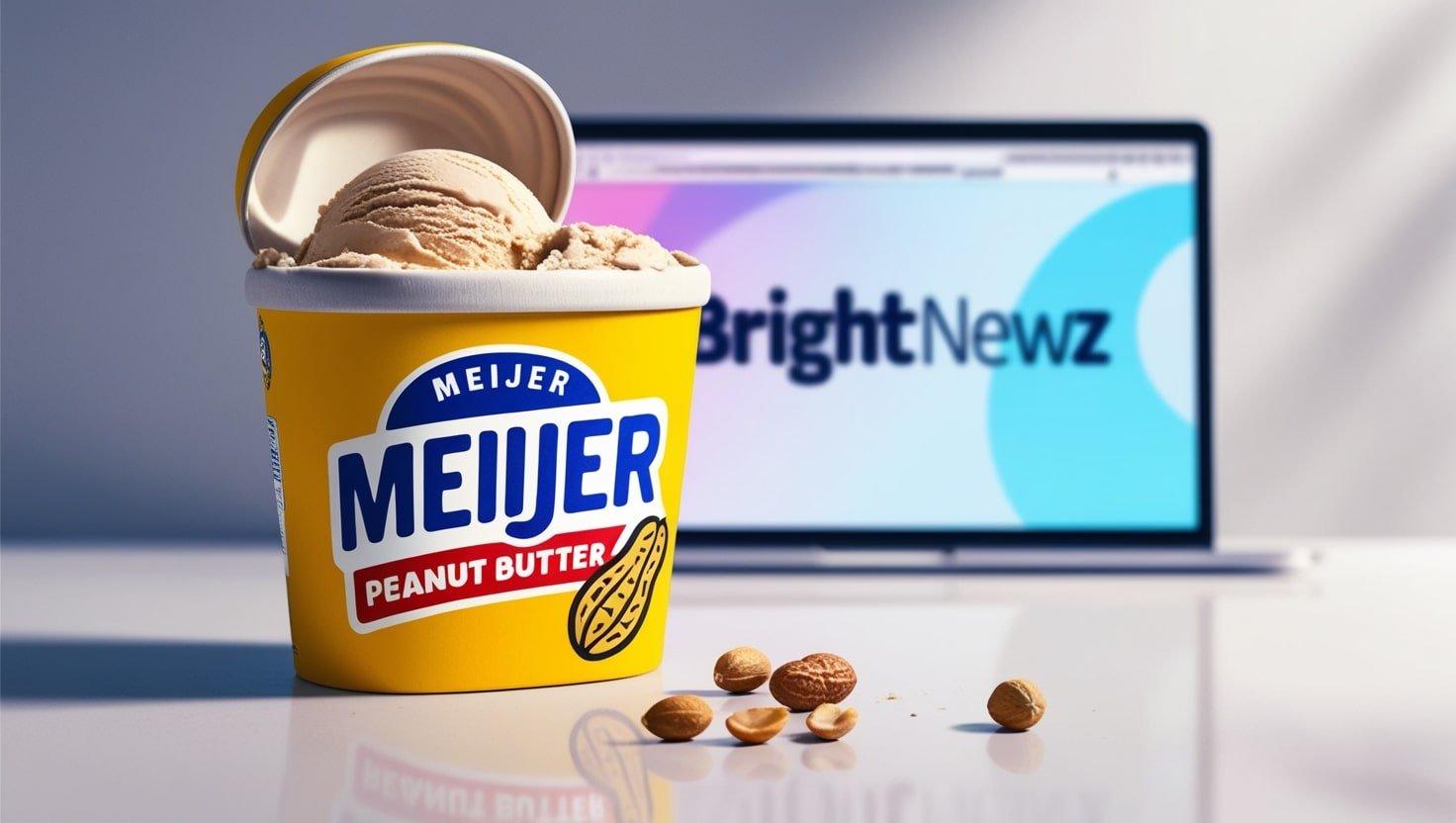 Meijer Peanut Butter Ice Cream Carton